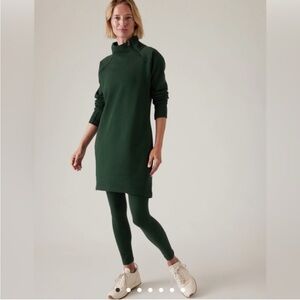 Athleta Cozy Karma Sweatshirt Dress - Green - Size XL